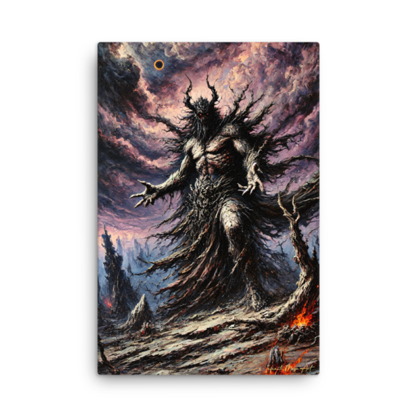 Arawn, Lord of the Underworld - 24x36in Frameless Canvas Print | Deities of Darkness Collection