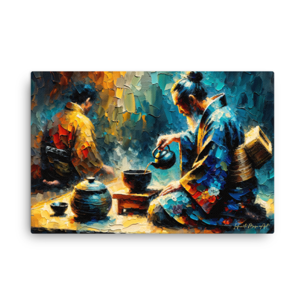 24x36in Frameless Thin Canvas Print - Ceremony of Focus - Japanese Martial Arts-Inspired Art