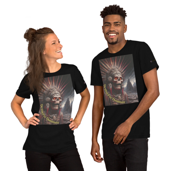 Destined to Dominate Unisex T-Shirt - Dark Gothic Mictlantecuhtli Design - Image 2