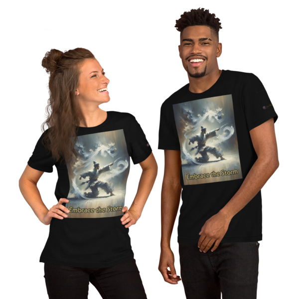 "Embrace the Storm" Martial Spirit Unisex T-Shirt | Comfort Fit Old Fashioned Tee - Image 2