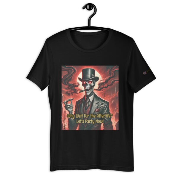 Lord of the Crimson Requiem Unisex Gothic T-Shirt | Vintage Comfort Fit | 'Why Wait for the Afterlife?' - Image 2