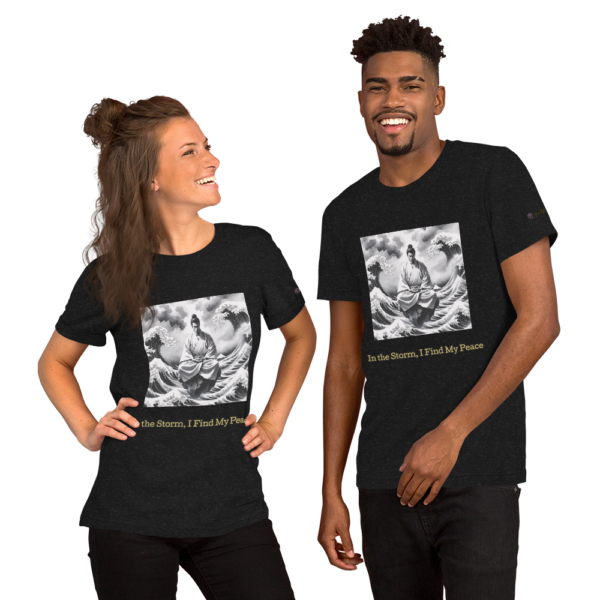 Samurai Meditation Unisex T-Shirt - 'In the Storm, I Find My Peace' - Comfort Fit Martial Arts Tee