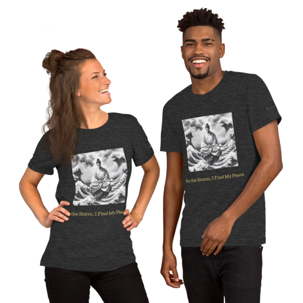 Samurai Meditation Unisex T-Shirt - 'In the Storm, I Find My Peace' - Comfort Fit Martial Arts Tee - Image 5