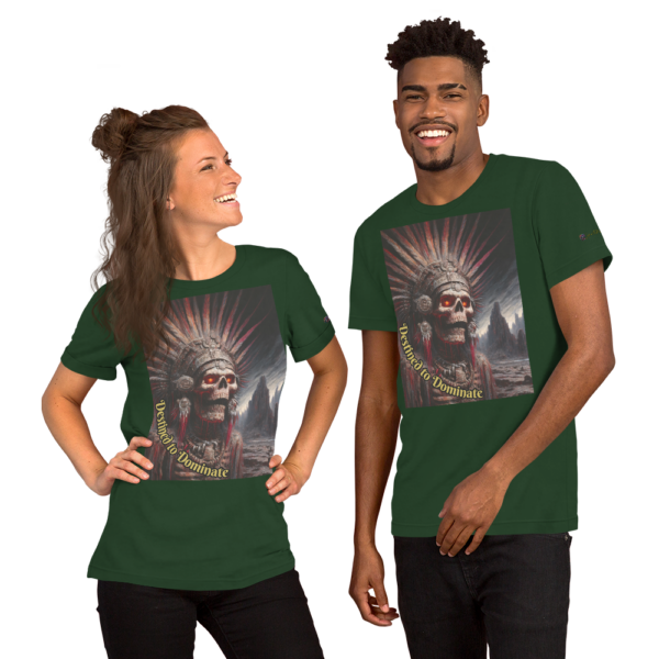 Destined to Dominate Unisex T-Shirt - Dark Gothic Mictlantecuhtli Design - Image 4