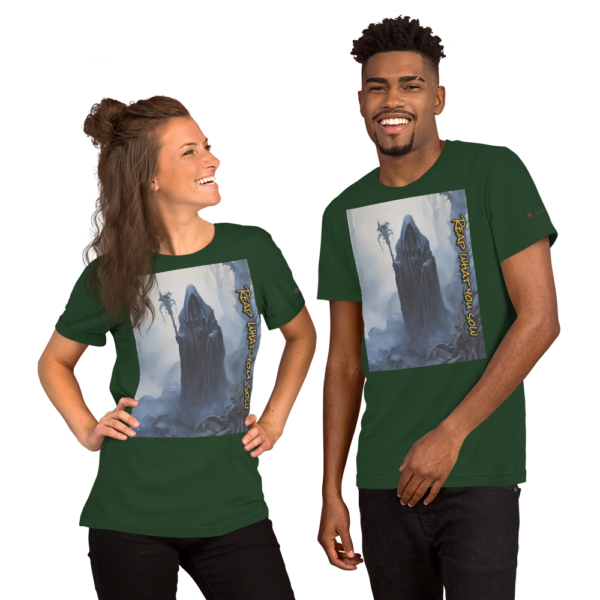 Harbinger of Shadows T-Shirt - Unisex Comfort Fit, Dark Gothic Art Tee - Image 4