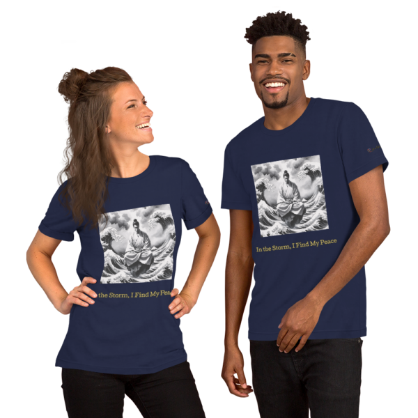 Samurai Meditation Unisex T-Shirt - 'In the Storm, I Find My Peace' - Comfort Fit Martial Arts Tee - Image 2