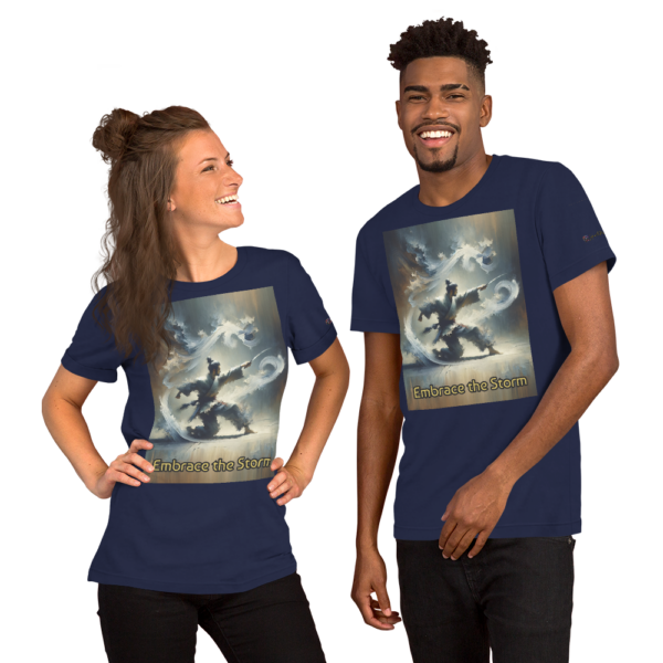 "Embrace the Storm" Martial Spirit Unisex T-Shirt | Comfort Fit Old Fashioned Tee - Image 4