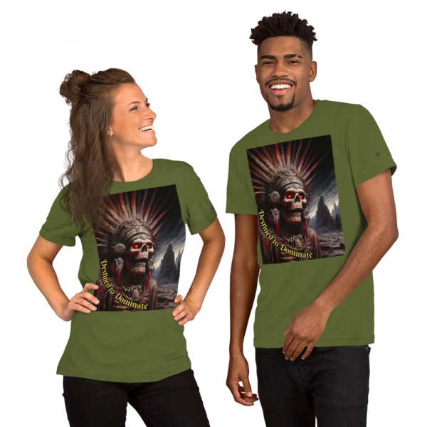 Destined to Dominate Unisex T-Shirt - Dark Gothic Mictlantecuhtli Design - Image 6