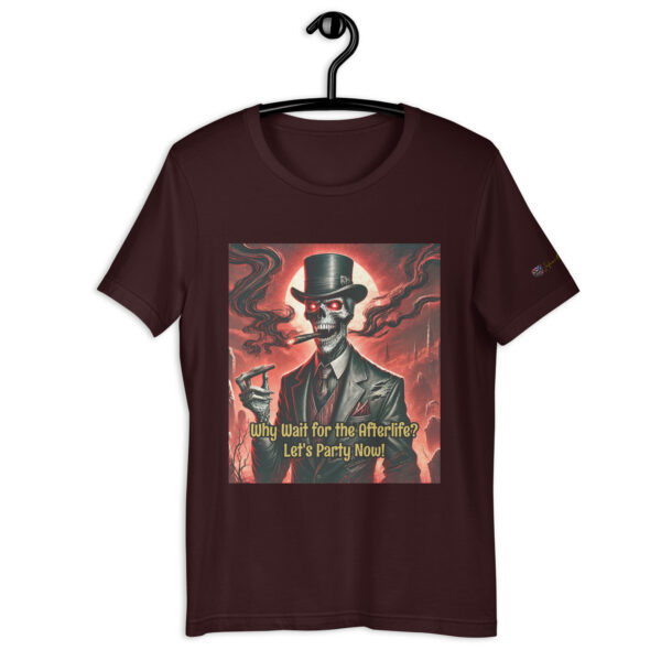 Lord of the Crimson Requiem Unisex Gothic T-Shirt | Vintage Comfort Fit | 'Why Wait for the Afterlife?' - Image 3