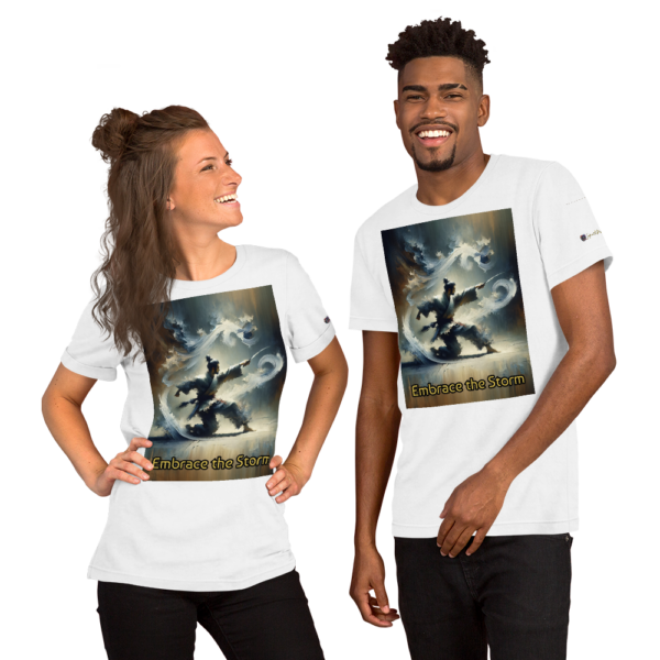 "Embrace the Storm" Martial Spirit Unisex T-Shirt | Comfort Fit Old Fashioned Tee - Image 8