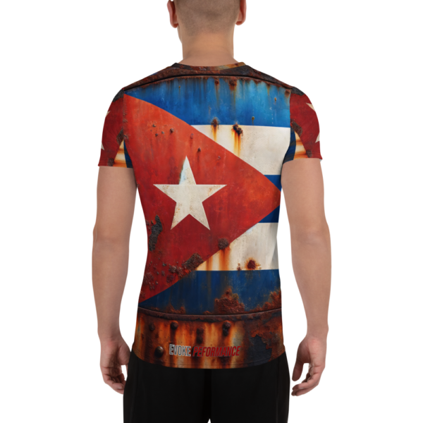 Men's All-Over-Print Athletic Shirt – Cuban Flag Rust Art | Combat Sports & Outdoor Enthusiasts - Image 2