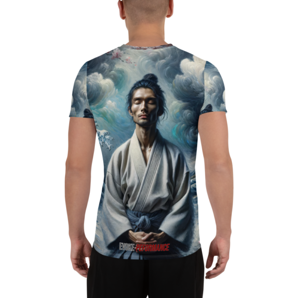 Men’s All-Over-Print Athletic Shirt – Serenity in the Storm | Japanese Martial Arts-Inspired Workout Tee for Combat Sports Enthusiasts - Image 2