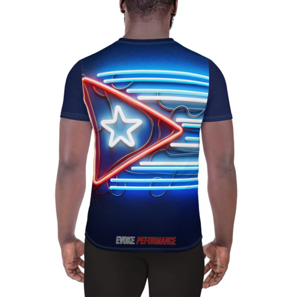 Men’s All-Over-Print Cuban Neon Flag Athletic Shirt – Perfect for Combat Sports & Outdoor Enthusiasts - Image 2