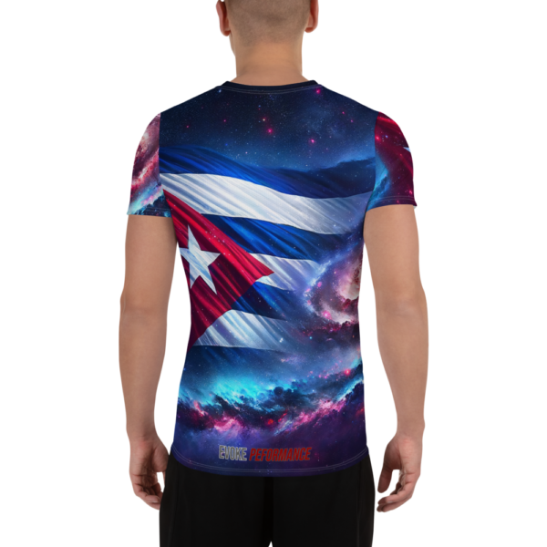 Men's All-Over-Print Athletic Shirt - Galactic Cuban Flag | Sports & Combat Ready Moisture-Wicking Performance - Image 2