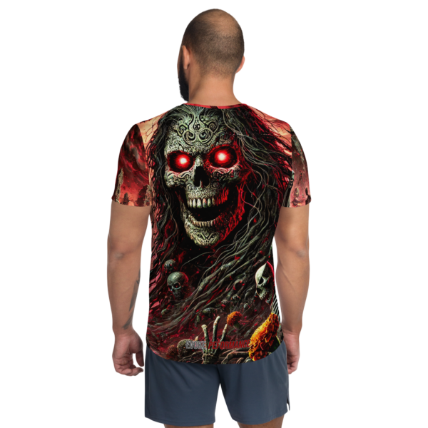 Mictlantecuhtli's Domain All-Over Print Athletic Shirt for Men - Image 2