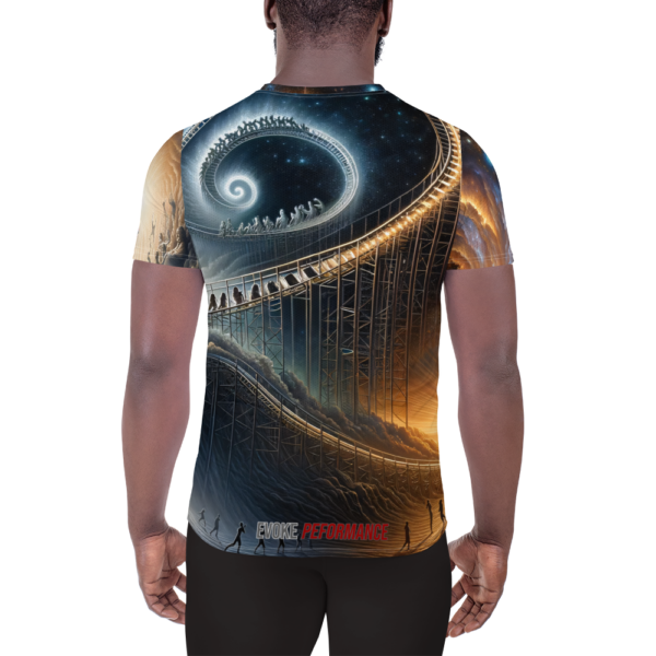 Ascension to Celestial Realms All-Over Print Athletic Shirt for Men - Image 2