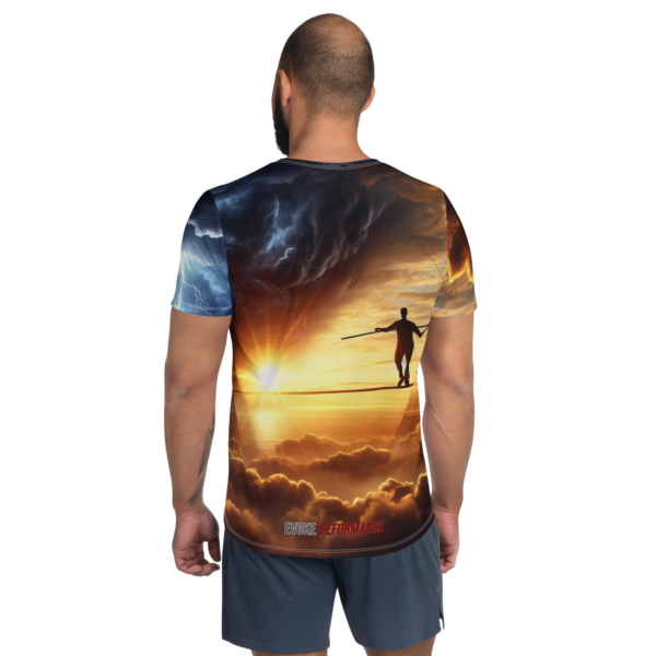 Balance-Between-Worlds Athletic Shirt - Men’s All-Over Print Performance Tee - Image 2