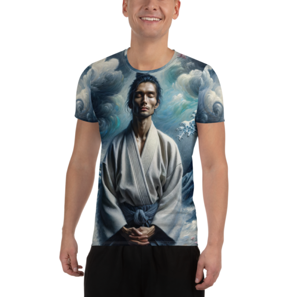 Men’s All-Over-Print Athletic Shirt – Serenity in the Storm | Japanese Martial Arts-Inspired Workout Tee for Combat Sports Enthusiasts