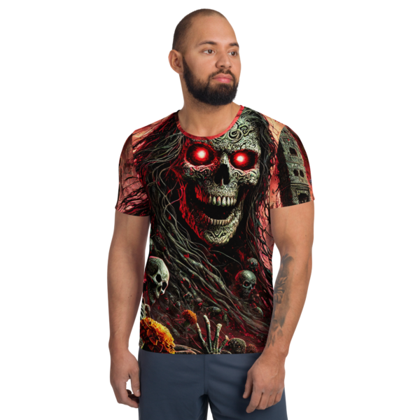 Mictlantecuhtli's Domain All-Over Print Athletic Shirt for Men