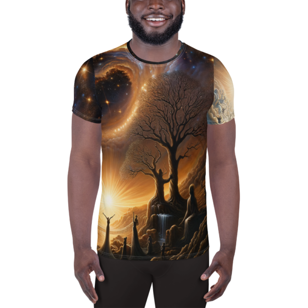 Ascension to Celestial Realms All-Over Print Athletic Shirt for Men