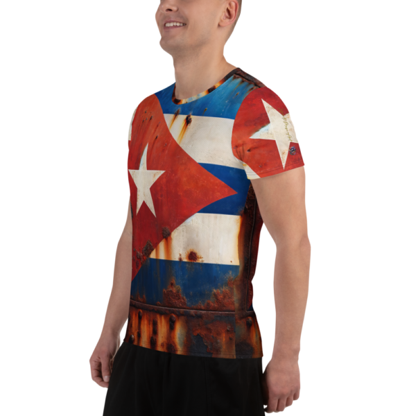 Men's All-Over-Print Athletic Shirt – Cuban Flag Rust Art | Combat Sports & Outdoor Enthusiasts - Image 4