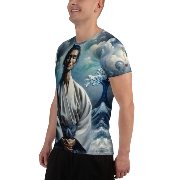 Men’s All-Over-Print Athletic Shirt – Serenity in the Storm | Japanese Martial Arts-Inspired Workout Tee for Combat Sports Enthusiasts - Image 4