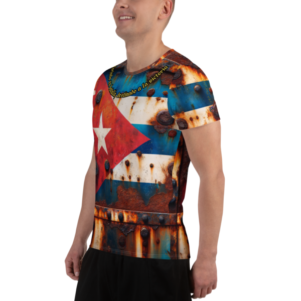 Men's All-Over-Print Athletic Shirt – "Rustic Cuban Strength" Combat Sports Edition - Image 4