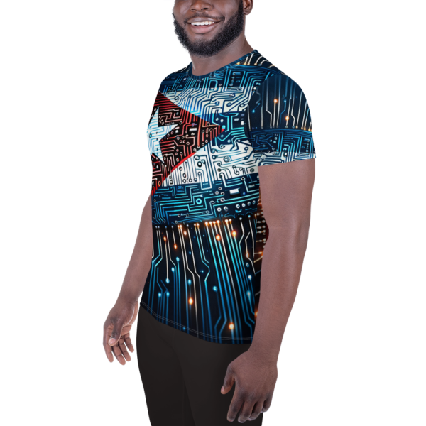 Men’s All-Over-Print Athletic Shirt – Digital Revolution: Cuba Unbound – Moisture-Wicking Combat Sports Apparel - Image 4