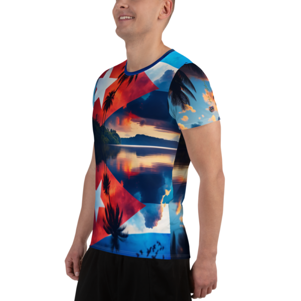 Cuban Radiance All-Over Print Athletic Shirt for Men | Combat Sports & Outdoor Enthusiasts - Image 4