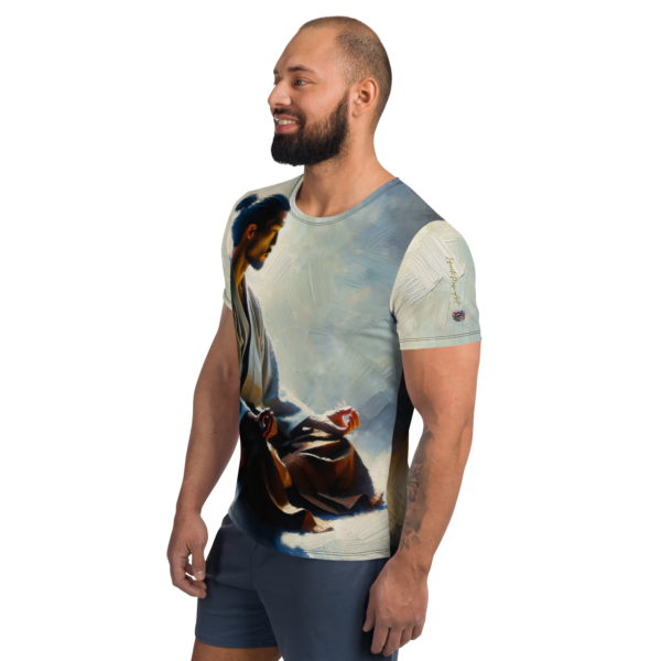 Zen Resonance All-Over Print Athletic Shirt for Men - Image 3