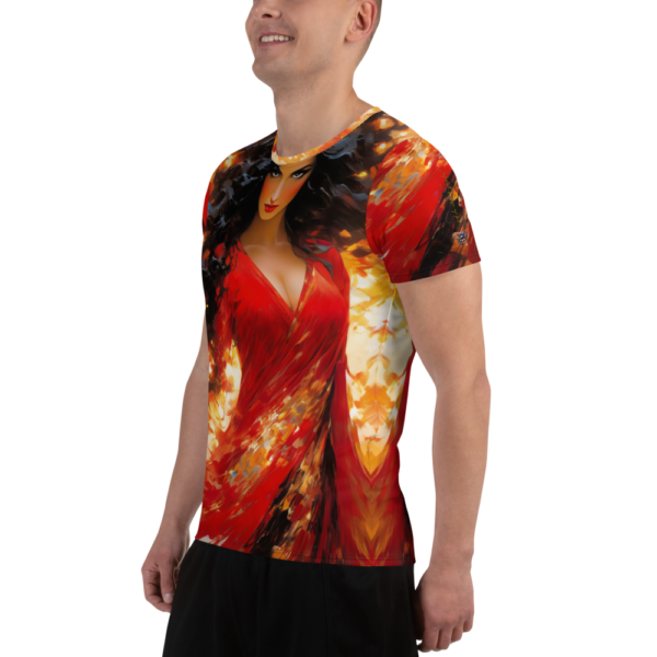 Crimson Enigma Athletic Shirt - Men's Combat Sports All-Over Print Top - Image 3