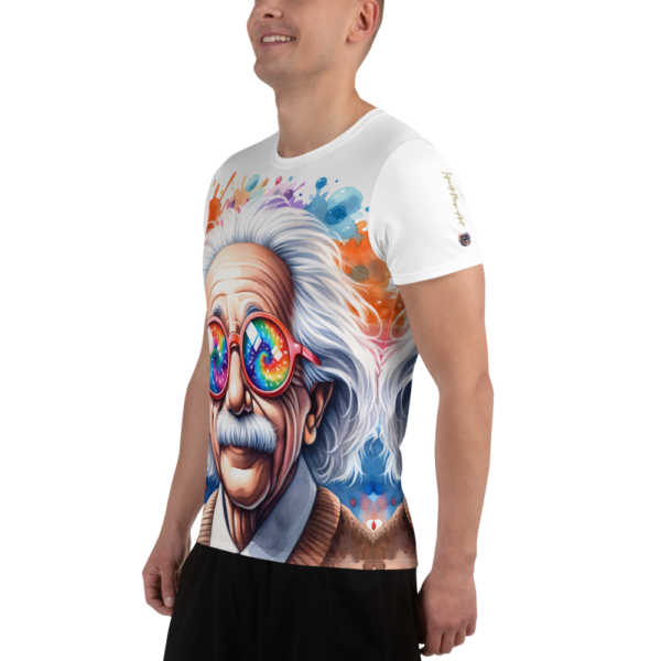 Whimsical Wisdom All-Over Print Men's Athletic T-Shirt – EVOKE Performance - Image 3