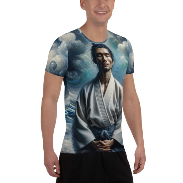 Men’s All-Over-Print Athletic Shirt – Serenity in the Storm | Japanese Martial Arts-Inspired Workout Tee for Combat Sports Enthusiasts - Image 3