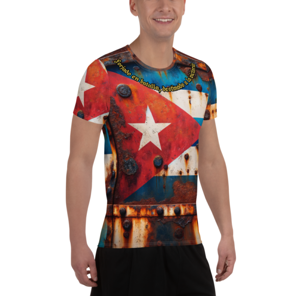 Men's All-Over-Print Athletic Shirt – "Rustic Cuban Strength" Combat Sports Edition - Image 3