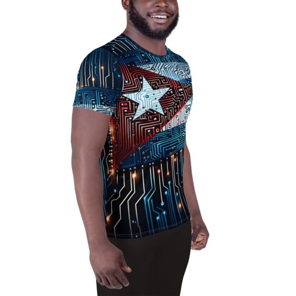 Men’s All-Over-Print Athletic Shirt – Digital Revolution: Cuba Unbound – Moisture-Wicking Combat Sports Apparel - Image 3