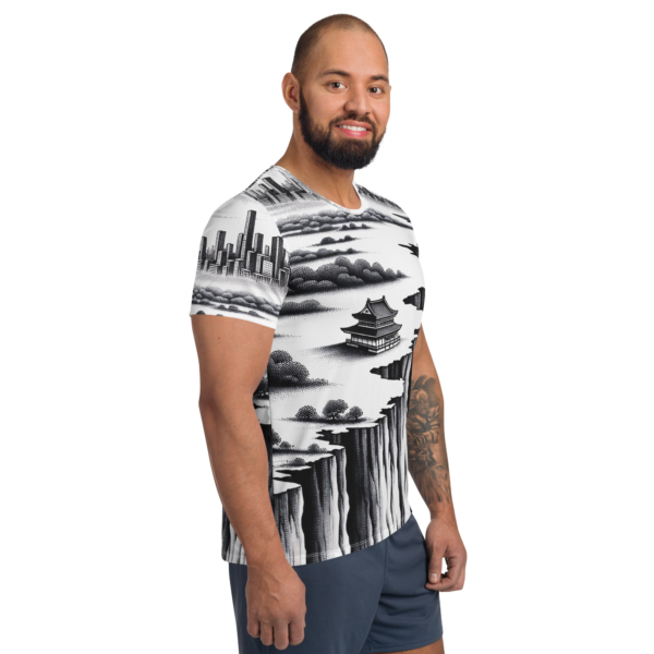 "Bridging Realms" All-Over Print Athletic Shirt for Combat Sports Enthusiasts - Image 3