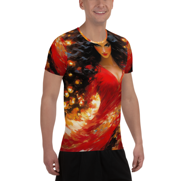 Crimson Enigma Athletic Shirt - Men's Combat Sports All-Over Print Top - Image 4