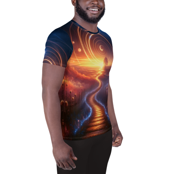 Celestial Dreamway Athletic Shirt - Men's All-Over Print Performance Top for Sports Enthusiasts - Image 4