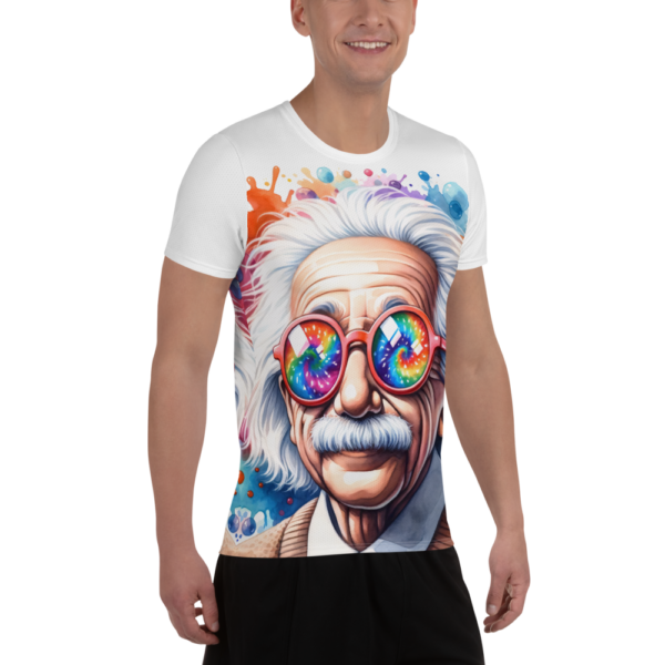 Whimsical Wisdom All-Over Print Men's Athletic T-Shirt – EVOKE Performance - Image 4