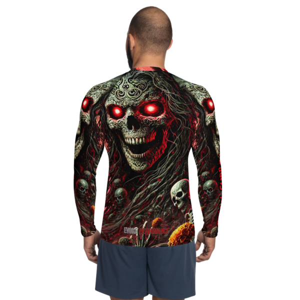 Throne of Mictlantecuhtli Men's UPF 50+ Long Sleeve Rash Guard - Image 2