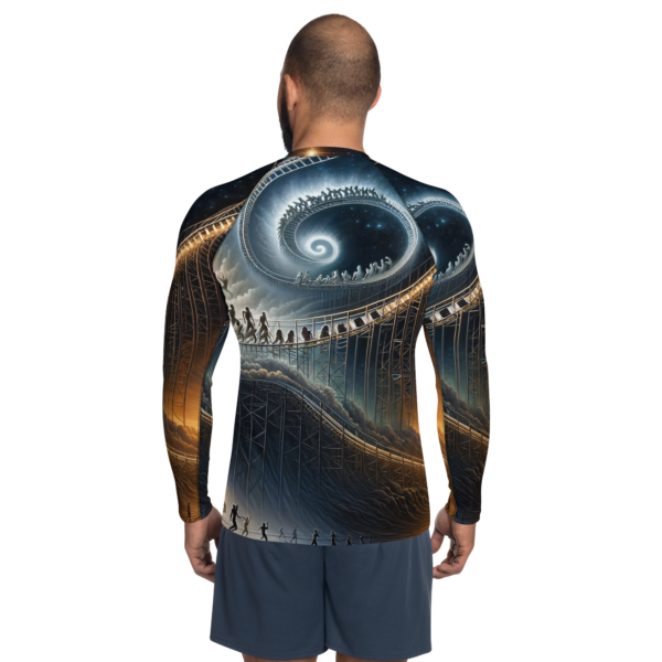 Ascension to Celestial Realms Long Sleeve Rash Guard for Men - Image 2