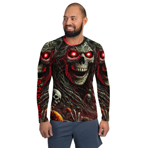 Throne of Mictlantecuhtli Men's UPF 50+ Long Sleeve Rash Guard