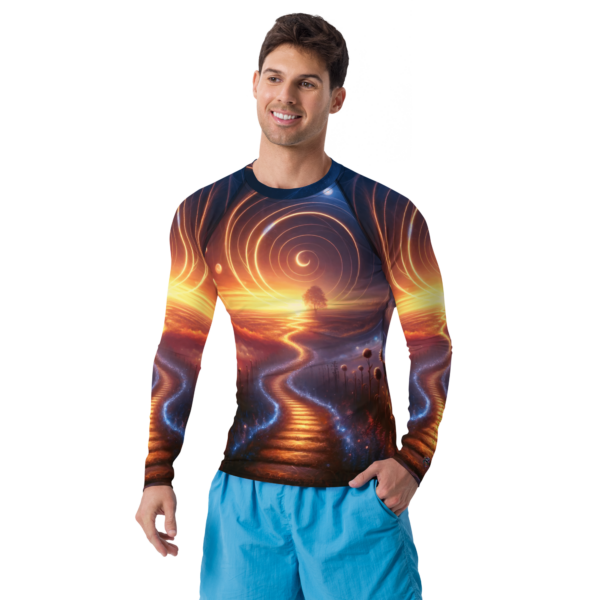 Celestial Dreamway Rash Guard - Long Sleeve UPF 50+ Sports Shirt for Men