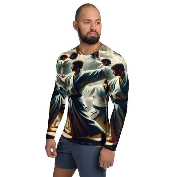 Harmony in Motion Martial Arts Mastery Men's Rash Guard - Image 3