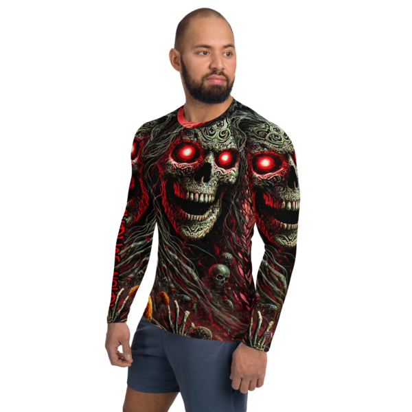 Throne of Mictlantecuhtli Men's UPF 50+ Long Sleeve Rash Guard - Image 3