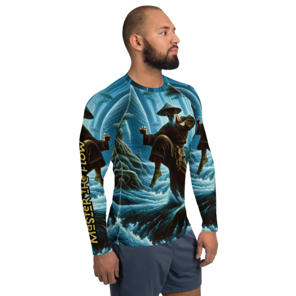 Master the Flow – Men's Long-Sleeve Rash Guard with Mystical Martial Arts Design - Image 4