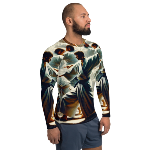 Harmony in Motion Martial Arts Mastery Men's Rash Guard - Image 4