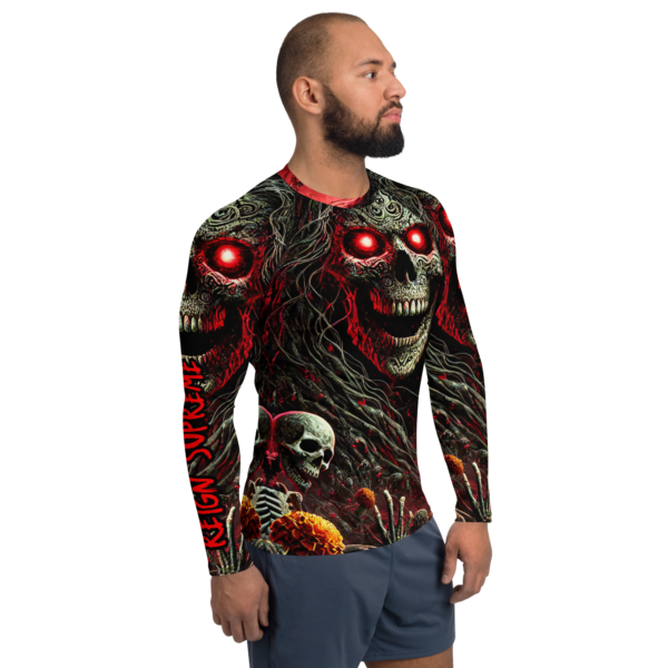 Throne of Mictlantecuhtli Men's UPF 50+ Long Sleeve Rash Guard - Image 4