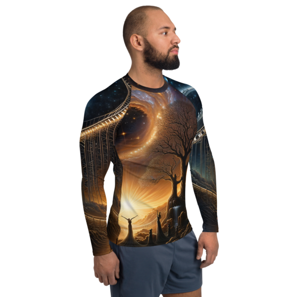 Ascension to Celestial Realms Long Sleeve Rash Guard for Men - Image 4