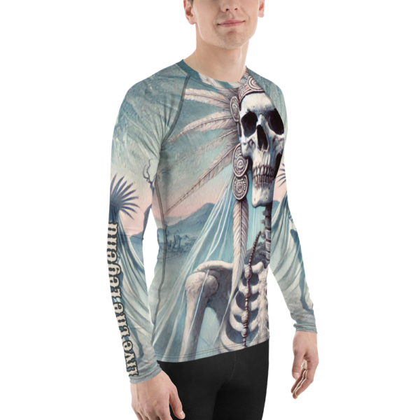 Aztec Emissary of the Underworld - All-Over Print Men's Rash Guard - Image 4